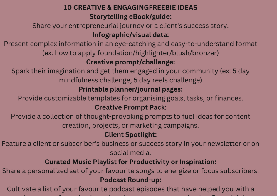 Freebies that Convert