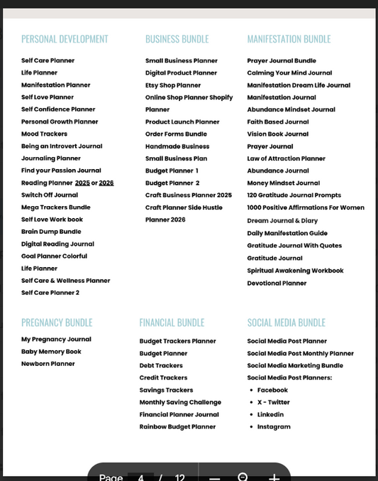 7500+ Editable Done for You Templates - Trackers, Journals & Planners